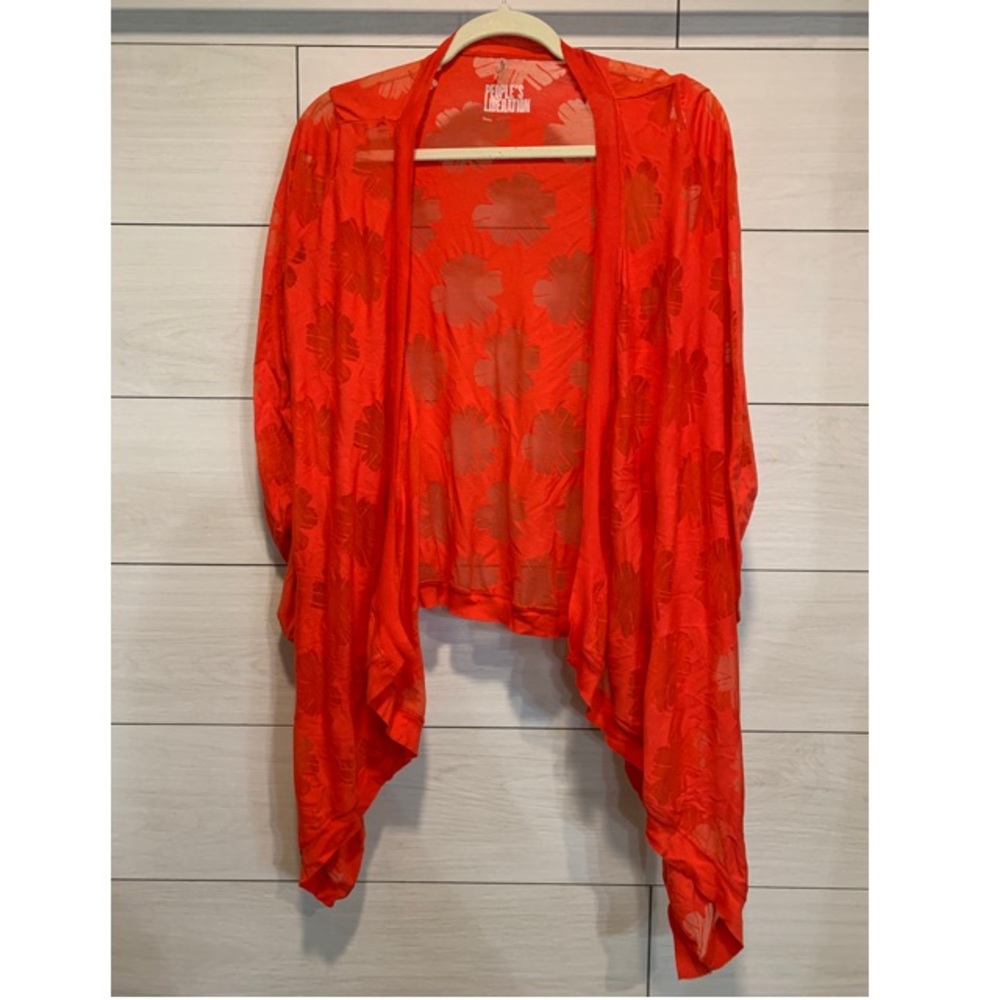 Red Floral Cardigan